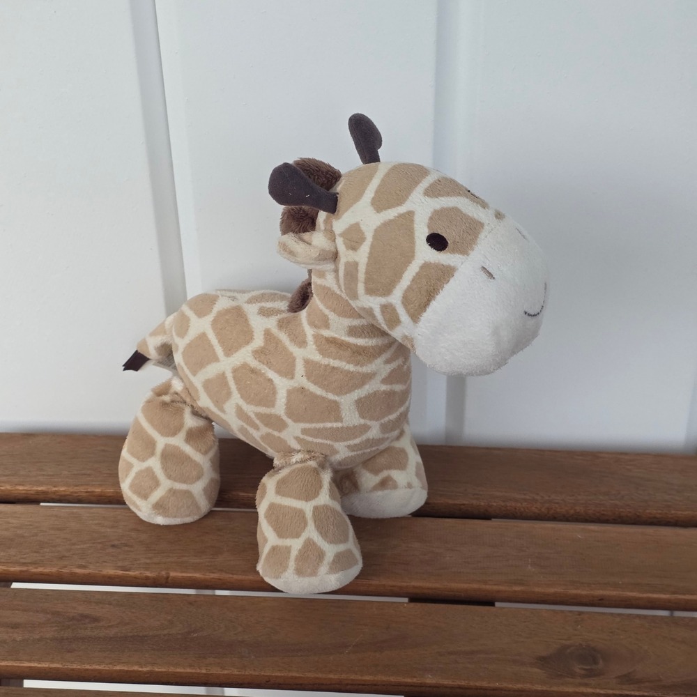Carters Giraffe Plush Musical Wind Up Stuffed Animal Tan White Spotted 61406
